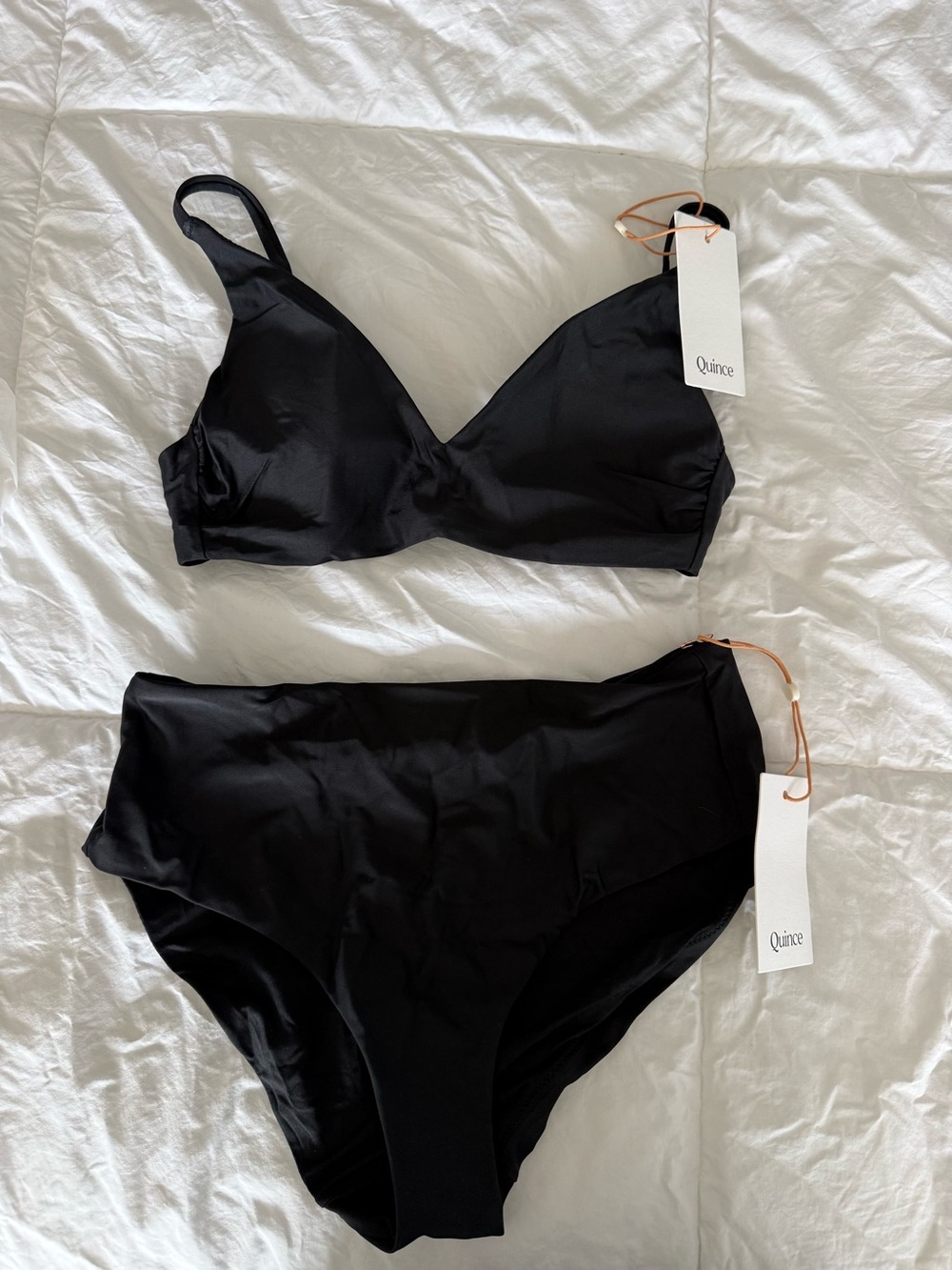 NWT Quince Italian high rise bikini set